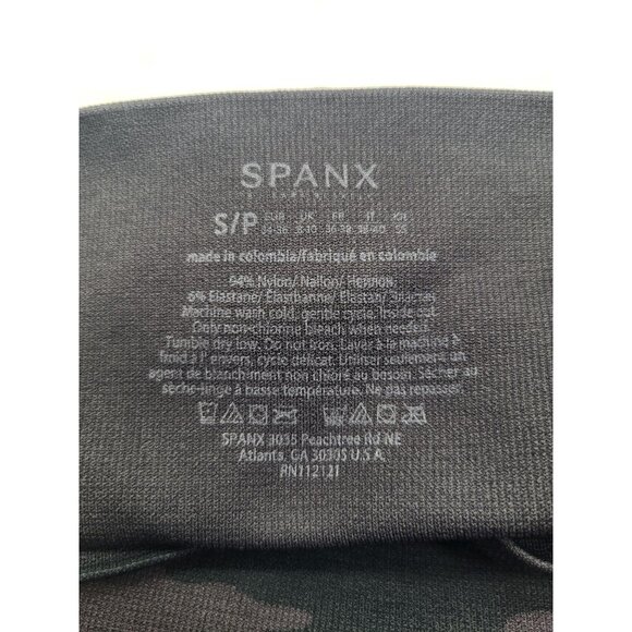 Spanx Look At Me Now Seamless Leggings Camo gray black SZ S FL3515 shaping - Picture 6 of 7
